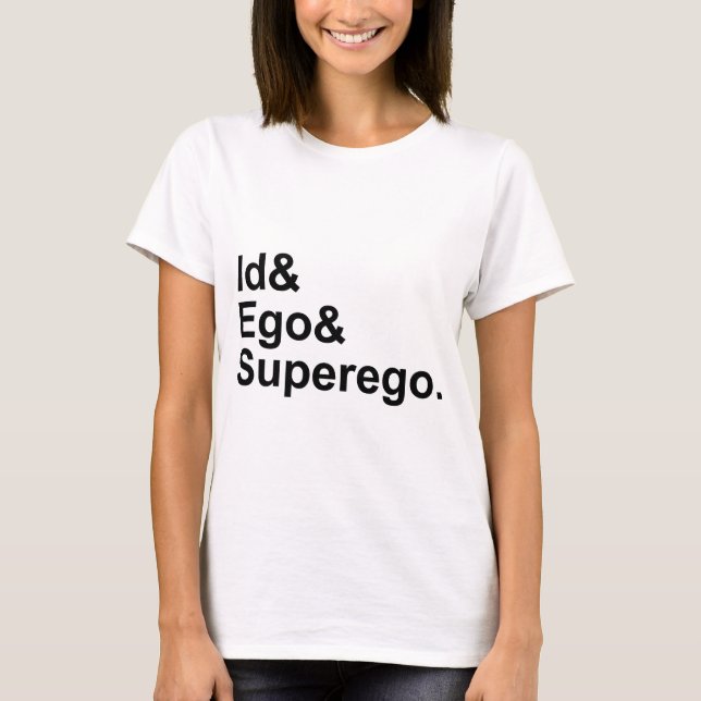 Camiseta Id Ego Superego| Três partes do Psyche (Frente)
