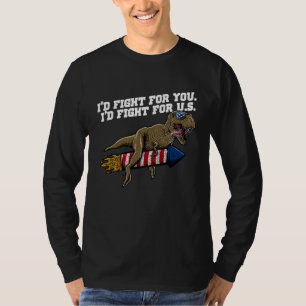 Camiseta Id Fight for US Patriotismo Americano Patriótico E