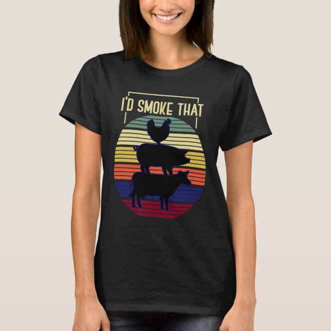 Camiseta Id Fumar Aquele Churrasco Retro (Frente)