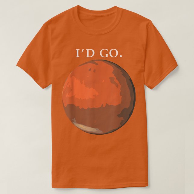 Camiseta Id Go Mars Space Astronaut Science Nasa 1113 (Frente do Design)
