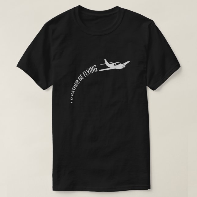 Camiseta Id Preferencialmente Be Voando Piloto De Avião (Frente do Design)
