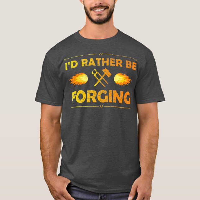 Camiseta ID Preferencialmente Forging T Blacksmith Knifemak (Frente)