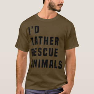 Camiseta ID PREFERENCIALMENTE RESCUE ANIMAIS T SHIRT Black