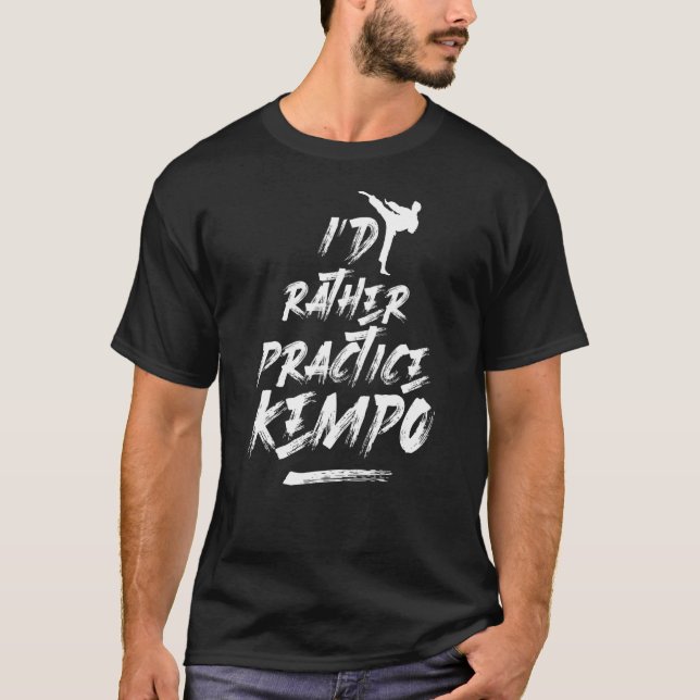 Camiseta Id Preferencialmentes Prática Kempo Artes Marciais (Frente)