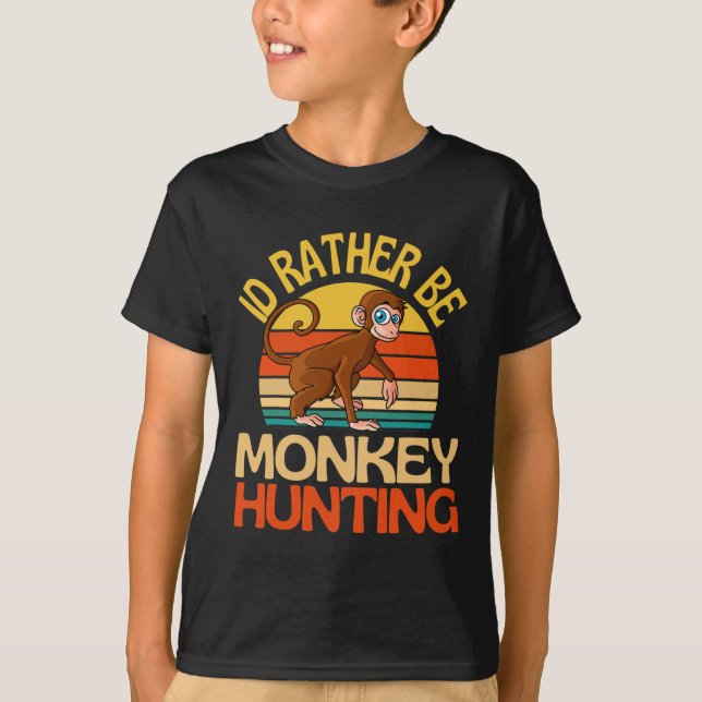 Camiseta Id Preferencialmentes São Macacos Caçando Macaco-M (Frente)