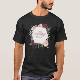 Camiseta ID Quadro de Jardim de Plantas Enquadrado
