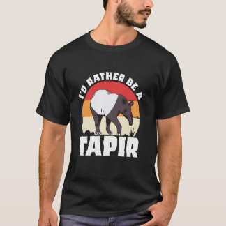 Camiseta I'd Rather Be A Tapir Zoology Zoologist Biologist