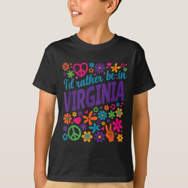 Camiseta I'd Rather Be In Virginia  (Frente)