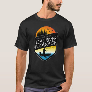 Camiseta I'd Rather Be On Teal River Flowage Wisconsin Fish