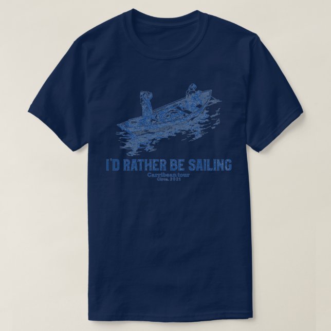 Camiseta Id Rather Be Sailing 3 (Frente do Design)