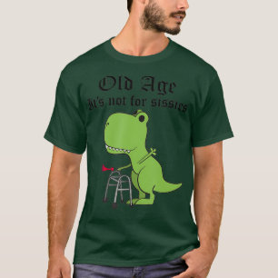 Camiseta Idade Antiga Não Para Idiotas Dinossauro Geriátr