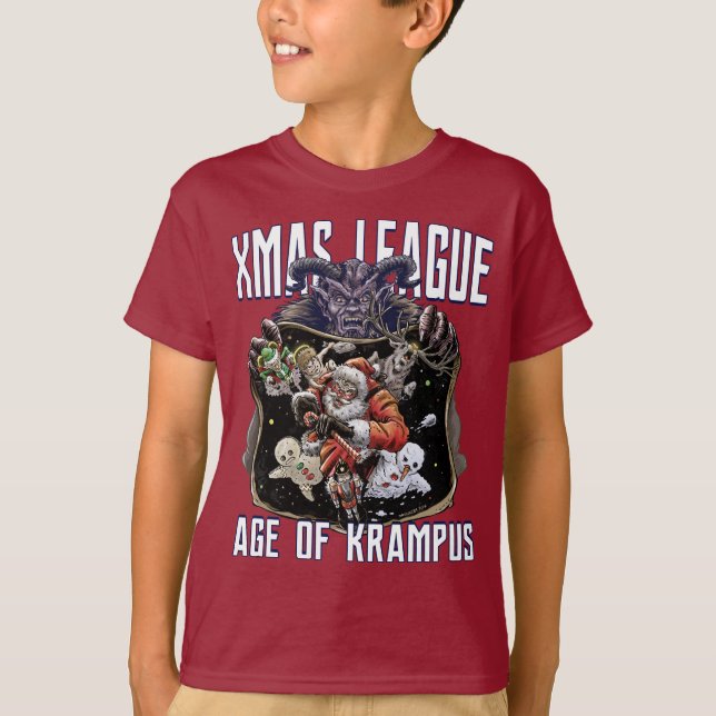 Camiseta Idade da Liga Natal de Krampus (Frente)