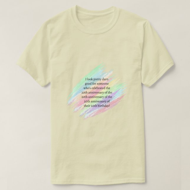 Camiseta Idade de 80 anos ou mais (Frente do Design)
