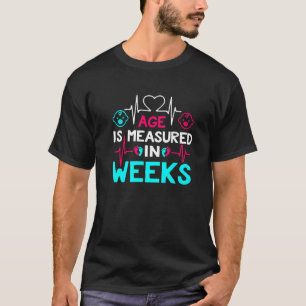 Camiseta Idade Divertida e Fofa é Medida em Semanas - Enfer
