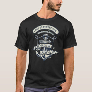 Camiseta Idade Para Perfeição Clássica Americana Feita Em 1