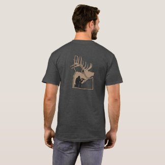 Camiseta Idaho-Alces com silhueta do caçador