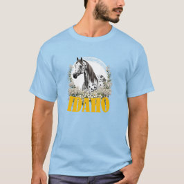 Camiseta Idaho Appaloosa Com T-Shirt Fronteiriço