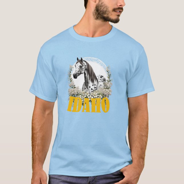 Camiseta Idaho Appaloosa Com T-Shirt Fronteiriço (Frente)
