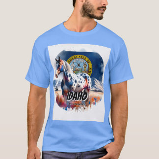 Camiseta Idaho Appaloosa Horse State Animal Watercolor Art