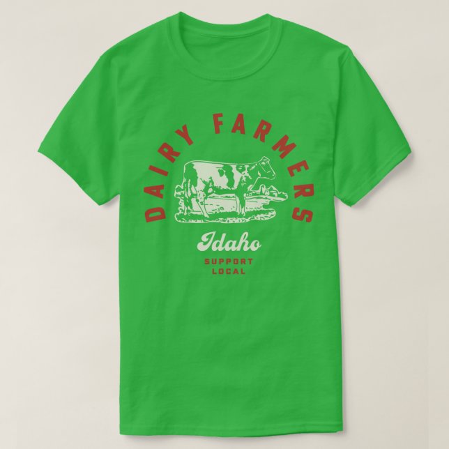 Camiseta Idaho Dairy Farmers Milk Cows Dairy Fazenda (Frente do Design)