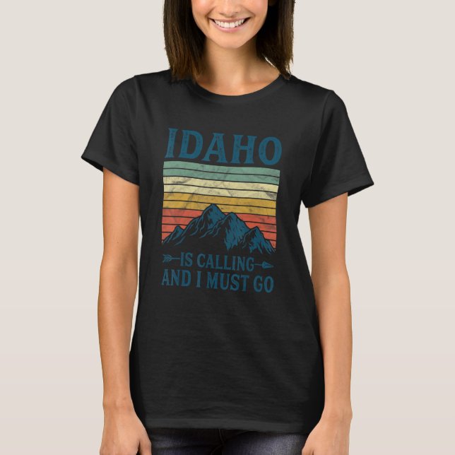 Camiseta Idaho Está Ligando E Preciso Ir 1 (Frente)