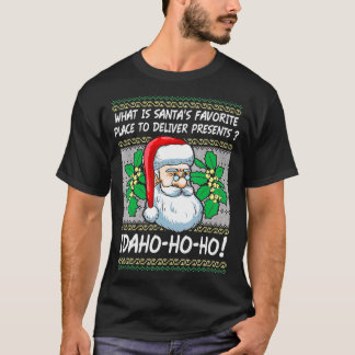 Camiseta Idaho Ho Engraçado Papais noeis de Natal Piadas Pr