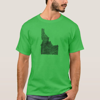 Camiseta Idaho Home State Fingerprint Pride Oversized