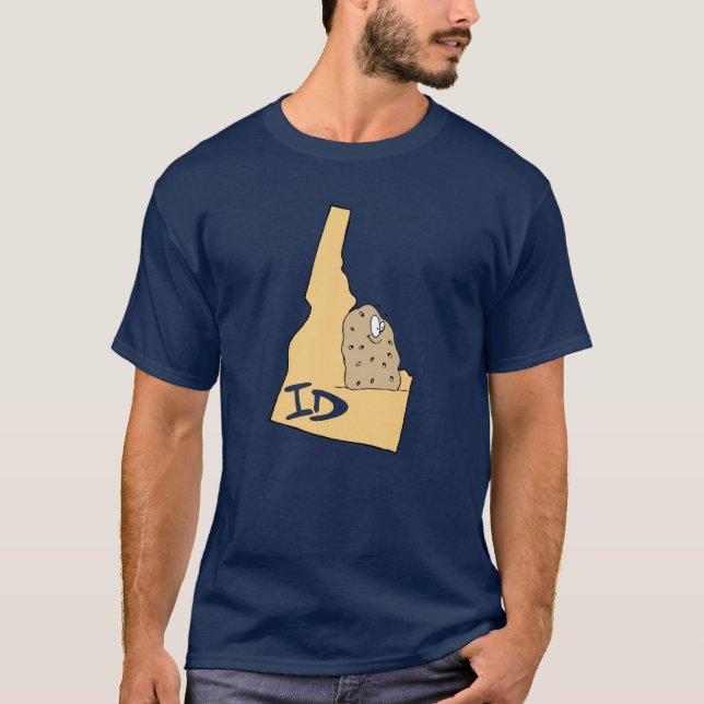 Camiseta Idaho ID Mapa & Idaho Potato Bab (Frente)