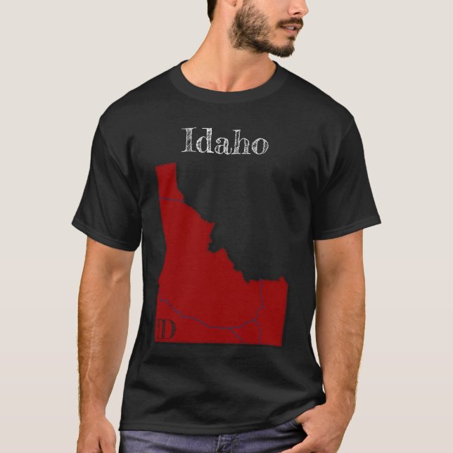 Camiseta Idaho InterStates [Design Berry Red] (Frente)