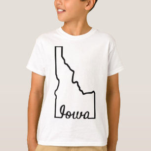 Camiseta Idaho Iowa Funny Geografia Mistura Piada Estado De