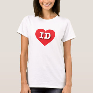 Camiseta Idaho Red Heart - Eu amo ID