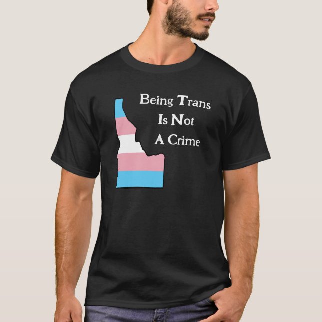 Camiseta Idaho Trans Pride Personalizado Não É Um T-Shirt P (Frente)