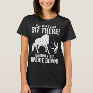 Camiseta Ide de vôo de saltos de cavalo equestre engraçado