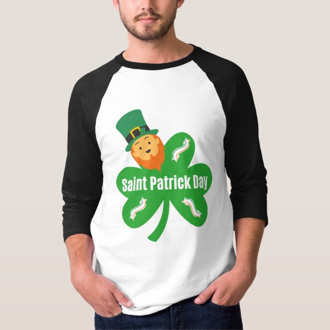 Camiseta Idée cadeau saint patrick, Irish day, trefle (Frente)