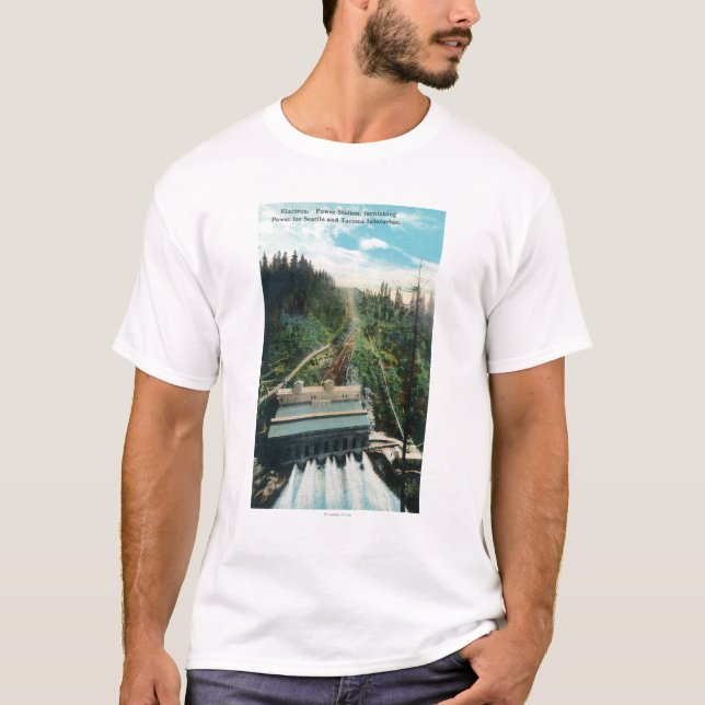 Camiseta Ideia aérea da central eléctrica do elétron (Frente)