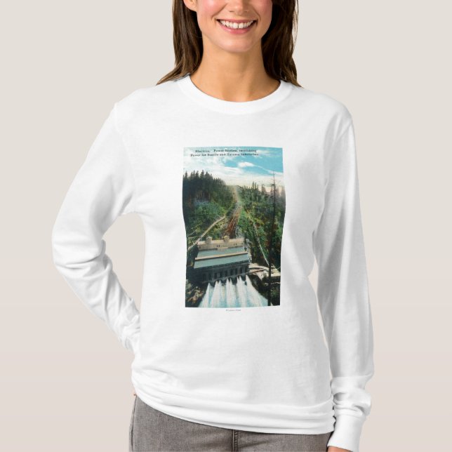 Camiseta Ideia aérea da central eléctrica do elétron (Frente)