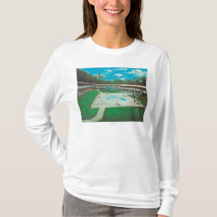 Camiseta Ideia aérea da piscina dourada do recurso do T
