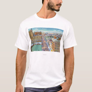 Camiseta Ideia aérea da seção do negócio da cidade