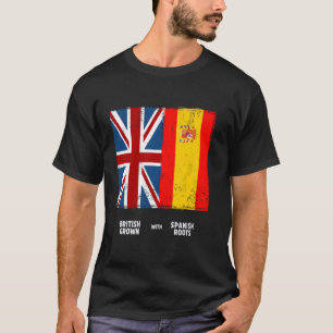 Camiseta Ideia Britânica De Bandeira De Espanha Para Crianç