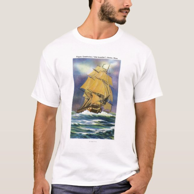 Camiseta Ideia da constituição da fragata, Ironsides idoso (Frente)