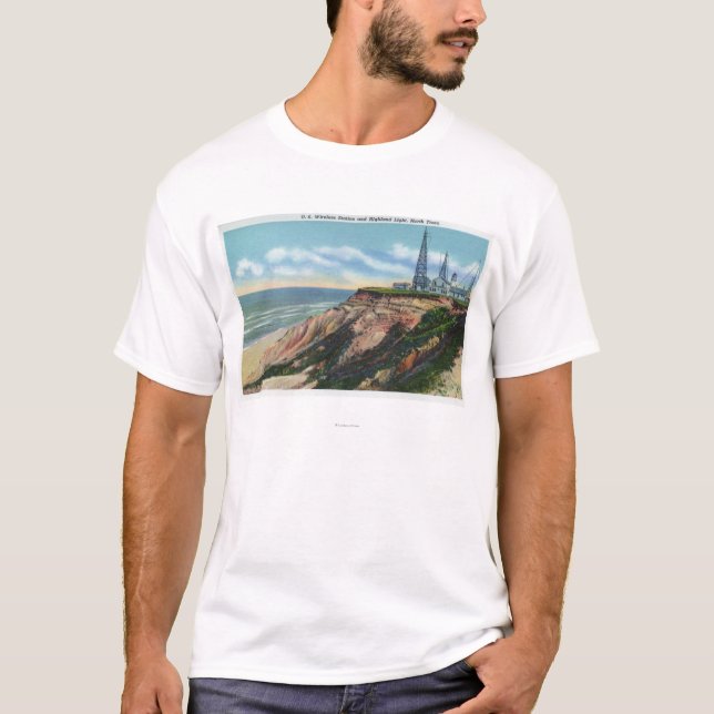 Camiseta Ideia da estação sem fio dos E.U., montanhas (Frente)