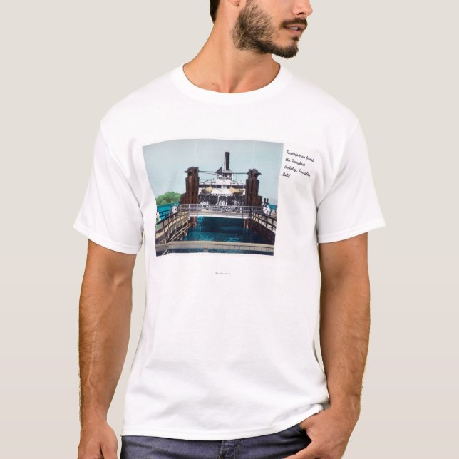 Camiseta Ideia da feira de comércio do ferryboat de (Frente)