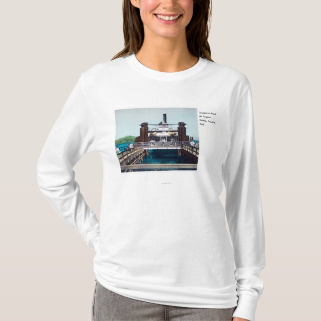 Camiseta Ideia da feira de comércio do ferryboat de (Frente)