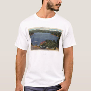 Camiseta Ideia da movimentação da borda do lago perto da