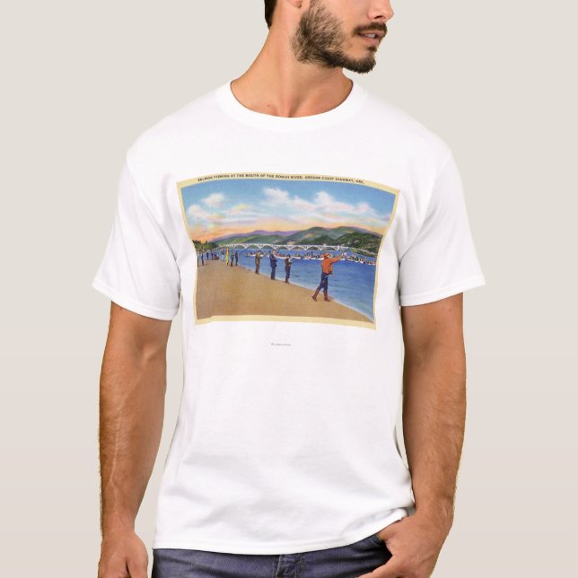 Camiseta Ideia da pesca Salmon dos pescadores (Frente)