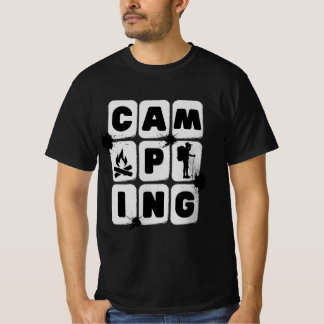 Camiseta Ideia de acampamento, acampamento engraçado, pesso