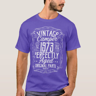 Camiseta Ideia de aniversário de 1973 Escoteiro campista Ca