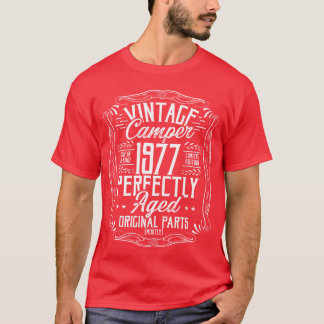 Camiseta Ideia de aniversário de 1977 Camping de escoteiro