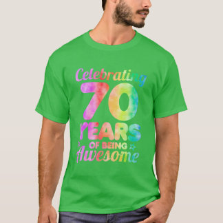 Camiseta Ideia de aniversário de 70 anos Celebrando 70 anos