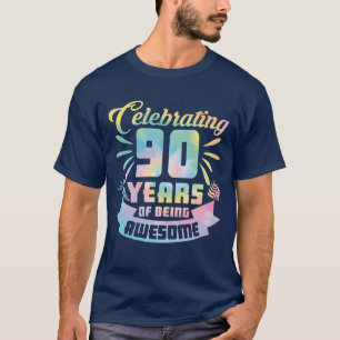 Camiseta Ideia de aniversário de 90 anos Celebrando 90 anos